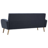 3-Seater Sofa Fabric Dark Grey - 45-Degree Angle