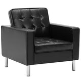 Armchair Black 75x70x75 cm Faux Leather
