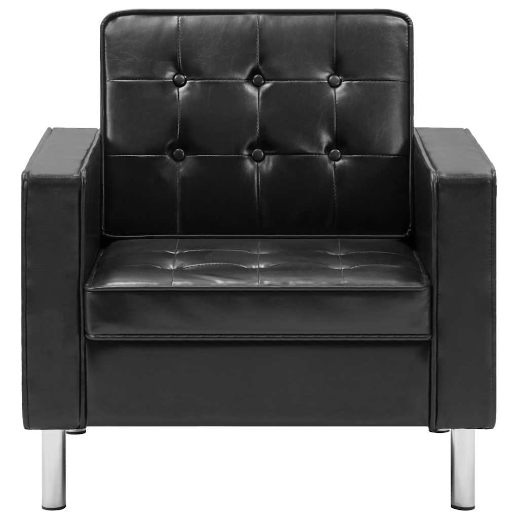 Armchair Black 75x70x75 cm Faux Leather