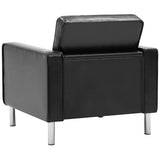 Armchair Black 75x70x75 cm Faux Leather