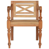 Batavia Chairs 2 pcs Light Brown Solid Mahogany Wood - Side View