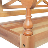 Batavia Chairs 2 pcs Light Brown Solid Mahogany Wood - 45-Degree Angle