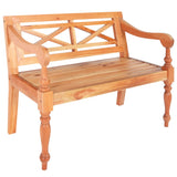 Batavia Bench 98 cm Solid Mahogany Wood Light Brown