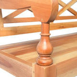 Batavia Bench 98 cm Solid Mahogany Wood Light Brown