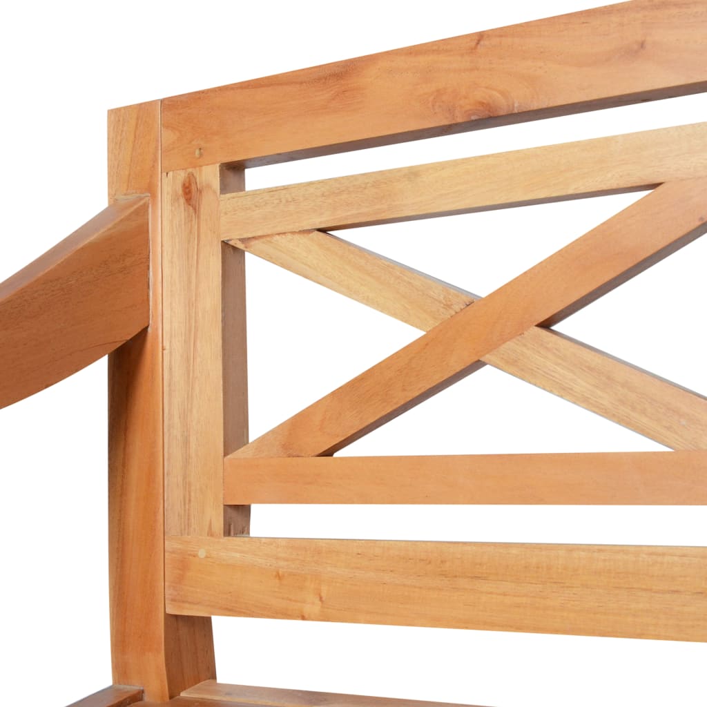 Batavia Bench 98 cm Solid Mahogany Wood Light Brown
