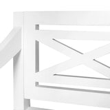 Batavia Bench 136 cm Solid Mahogany Wood White
