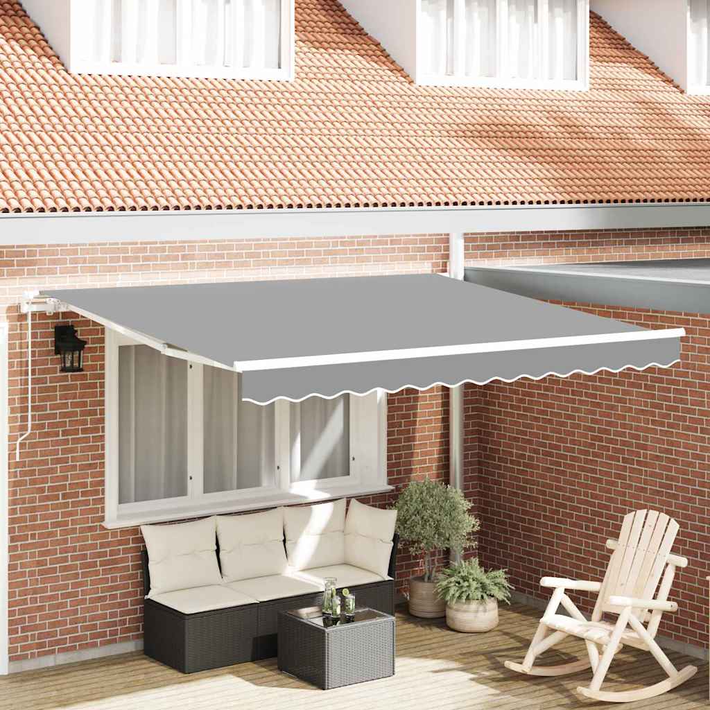 Awning Manual White 3 x 2.5 m Metal