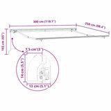 Awning Manual White 3 x 2.5 m Metal - Extra Image