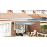 Awning Frame Manual White 350 x 250 cm Aluminium - Close-Up Angle