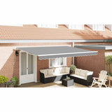 Awning Frame Manual White 400 x 300 cm Aluminium