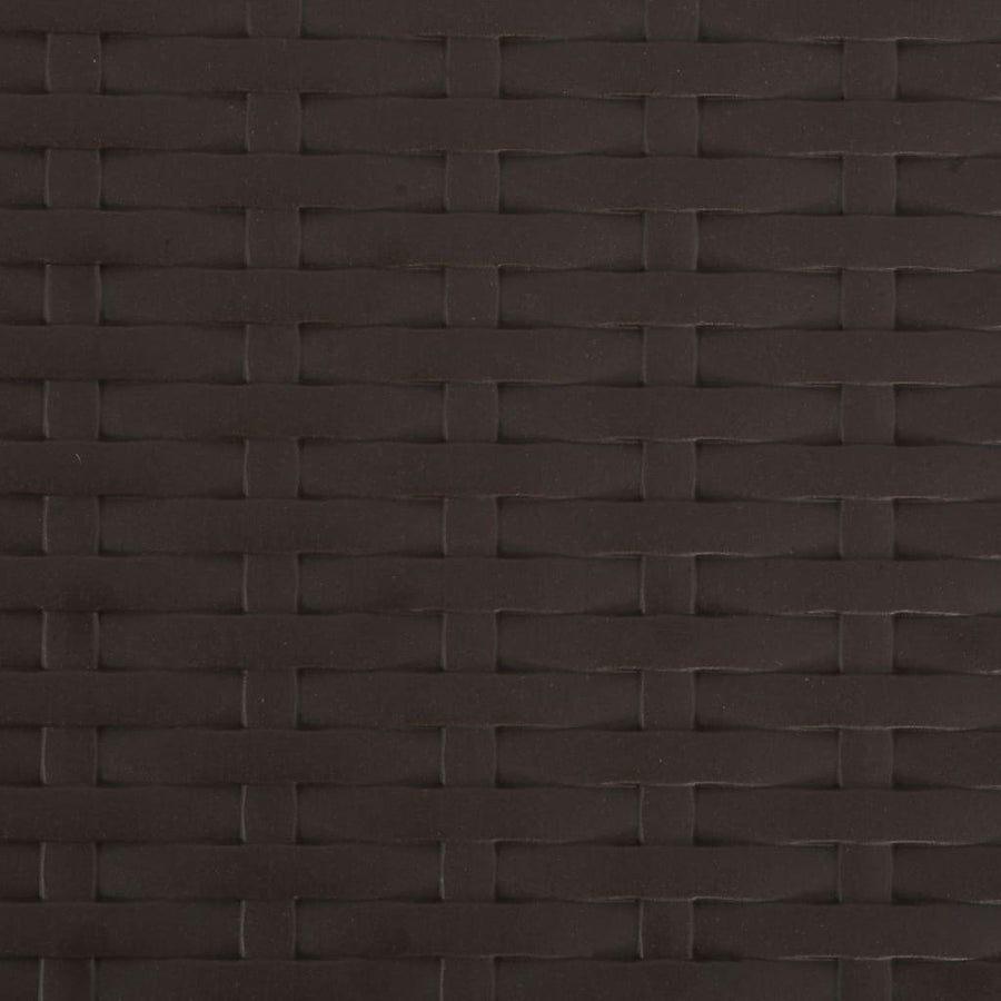 Folding Chairs 2 pcs HDPE and Steel Brown