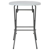 Folding Bar Table White 80x110 cm HDPE - Side View