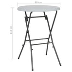Folding Bar Table White 80x110 cm HDPE