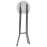 Folding Bar Stools 2 pcs HDPE and Steel White - 45-Degree Angle