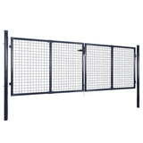 Mesh Garden Gate Galvanised Steel 300x100 cm Grey