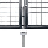 Mesh Garden Gate Galvanised Steel 300x100 cm Grey