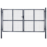 Mesh Garden Gate Galvanised Steel 300x150 cm Grey