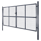 Mesh Garden Gate Galvanised Steel 300x150 cm Grey