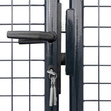 Mesh Garden Gate Galvanised Steel 300x150 cm Grey