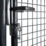 Mesh Garden Gate Galvanised Steel 100x100 cm Grey - Top-Down View