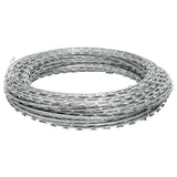 Concertina Razor Wire Galvanised Steel 300 m - Front View