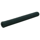 Chicken Wire Fence Steel with PVC Coating 25x1.2 m Green