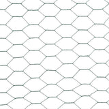 Chicken Wire Fence Steel with PVC Coating 25x1.5 m Green
