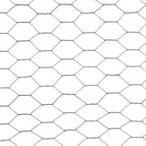 Chicken Wire Fence Steel with PVC Coating 25x1.5 m Green - Top-Down View