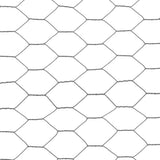 Chicken Wire Fence Steel with PVC Coating 25x1 m Grey - Top-Down View