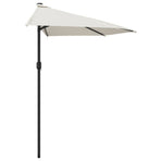 Garden Parasol with Aluminium Pole Sand 270x144 cm Half