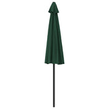 Garden Parasol with Aluminium Pole Green 270x144 cm Half