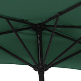 Garden Parasol with Aluminium Pole Green 270x144 cm Half - Rear View