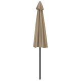 Garden Parasol with Aluminium Pole Taupe 270x144 cm Half - 45-Degree Angle