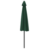 Garden Parasol with Aluminium Pole Green 300x155 cm Half - 45-Degree Angle