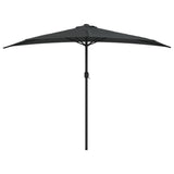 Garden Parasol with Aluminium Pole Anthracite 300x155 cm Half - Side View