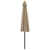 Garden Parasol with Aluminium Pole Taupe 300x155 cm Half - 45-Degree Angle
