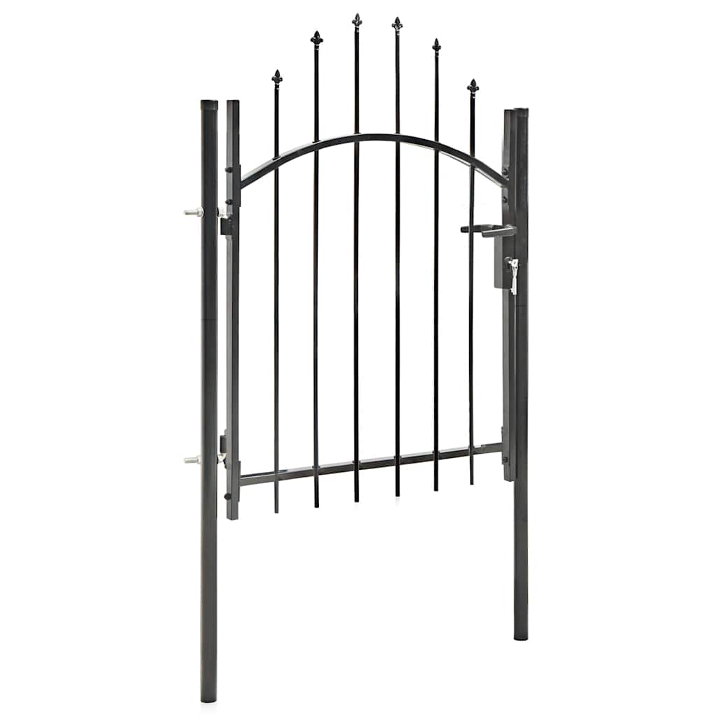 Garden Gate Steel 1x1 m Black