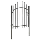 Garden Gate Steel 1x1 m Black