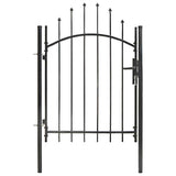 Garden Gate Steel 1x1 m Black