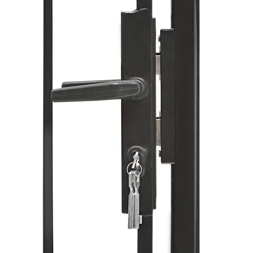 Garden Gate Steel 1x1 m Black