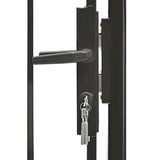 Garden Gate Steel 1x1 m Black - Side View