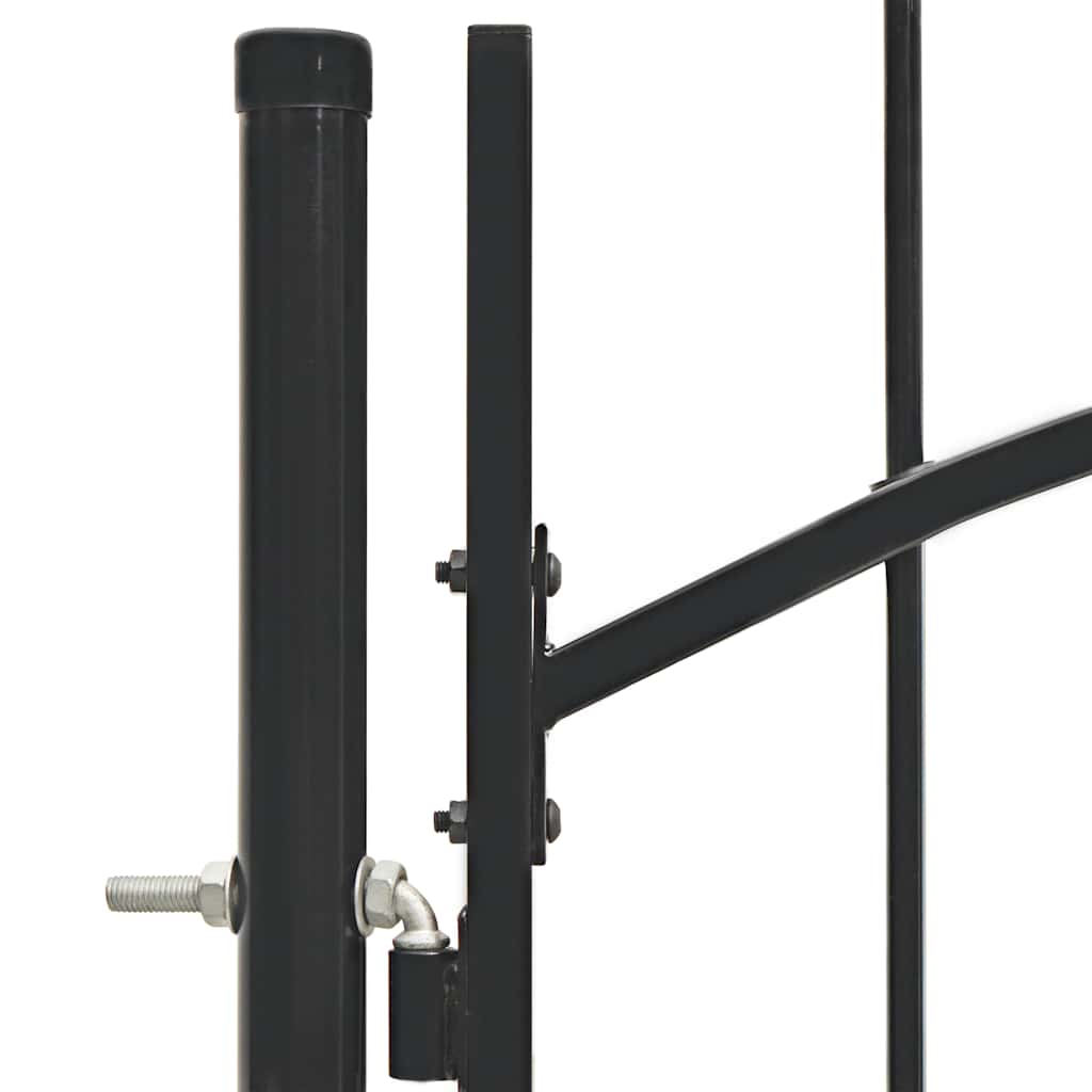 Garden Gate Steel 1x1 m Black