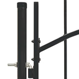 Garden Gate Steel 1x1 m Black