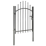 Garden Gate Steel 1x1,25 m Black