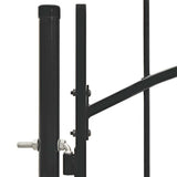 Garden Gate Steel 1x1,25 m Black