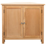 Corner Cabinet 80x33.5x78 cm Solid Oak Wood - Front View