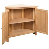 Corner Cabinet 80x33.5x78 cm Solid Oak Wood - Top-Down View