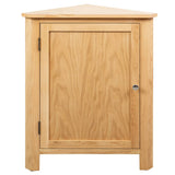 Corner Cabinet 59x45x80 cm Solid Oak Wood - Front View