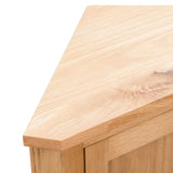Corner Cabinet 59x45x80 cm Solid Oak Wood - Rear View