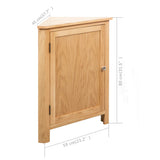 Corner Cabinet 59x45x80 cm Solid Oak Wood
